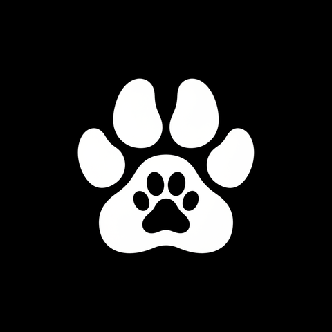 Pata branca fundo preto - Pets