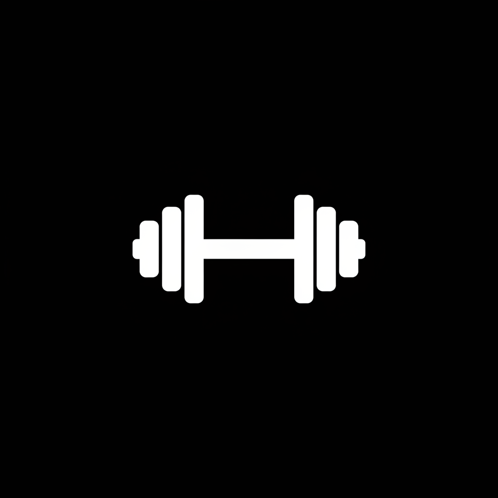 Haltere branco fundo preto - Fitness