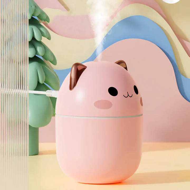 Cat Humidifier 250ml – Ultrasonic Aromatherapy Diffuser with Night Light, USB