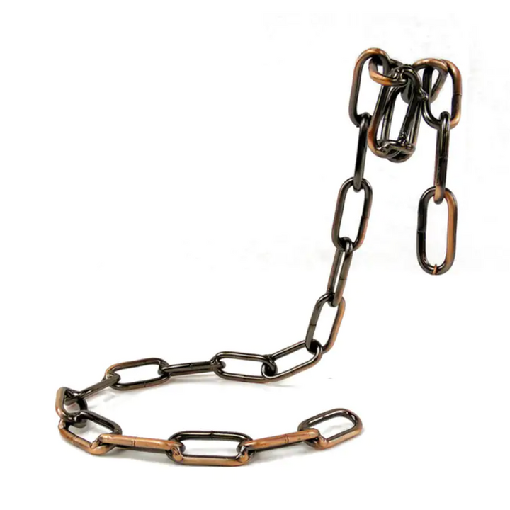 Iron Chain Wine Bottle Holder – Suspended Display Stand, Home Bar Decor, 3 Finishes