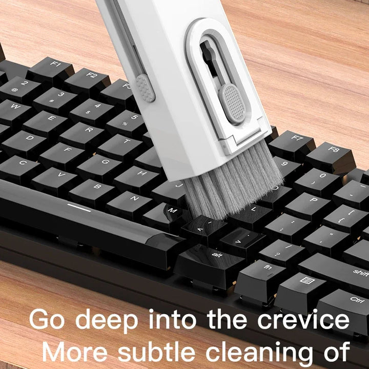 8 in 1 Cleaning Kit Computer Keyboard Cleaner Brush Earphones Cleaning Pen For Headset iPad Phones Cleaning Tools Keycap Puller