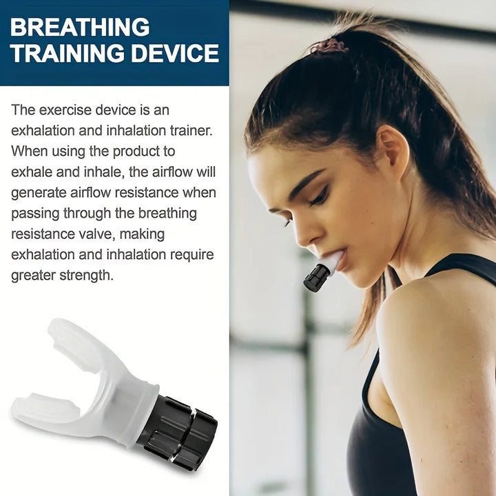 BreathPro™ – Adjustable Breathing Trainer | Boost Lung Capacity for Running & Fitness