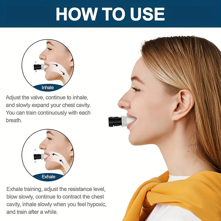 BreathPro™ – Adjustable Breathing Trainer | Boost Lung Capacity for Running & Fitness